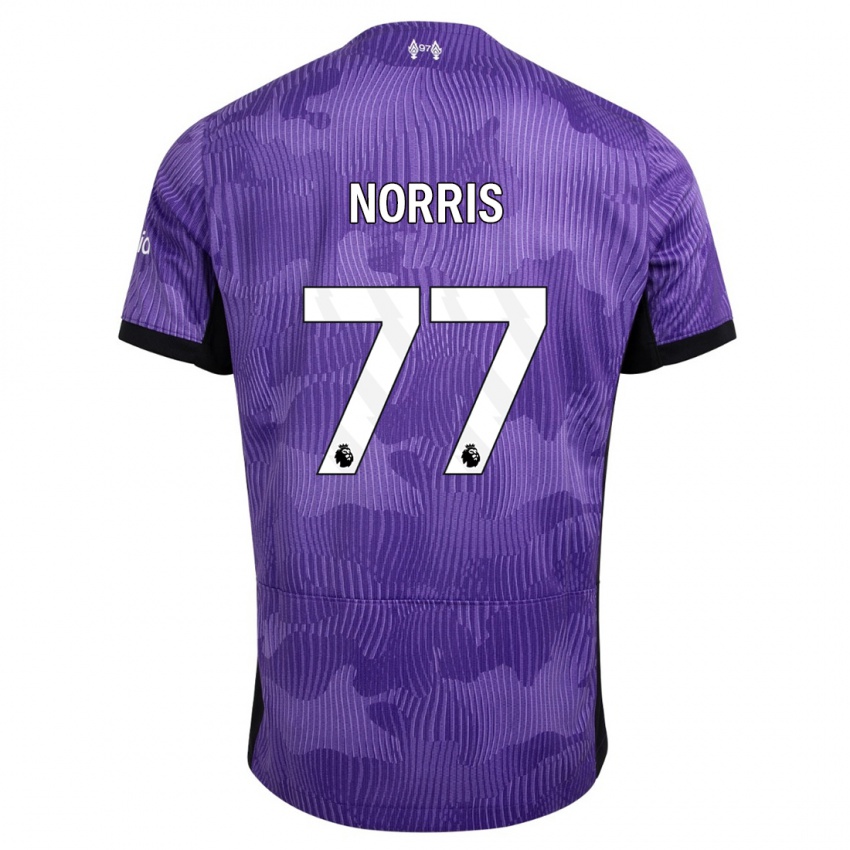 Homme Maillot James Norris #77 Violet Troisieme 2023/24 T-Shirt Suisse