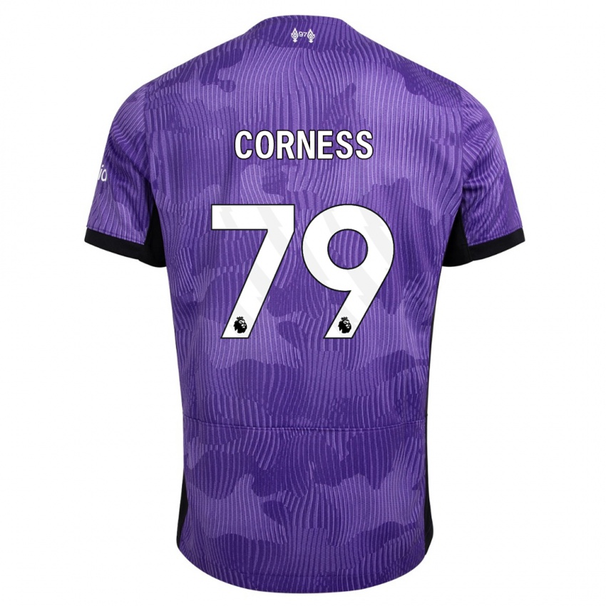 Homme Maillot Dominic Corness #79 Violet Troisieme 2023/24 T-Shirt Suisse