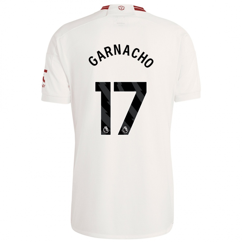 Homme Maillot Alejandro Garnacho #17 Blanc Troisieme 2023/24 T-Shirt Suisse