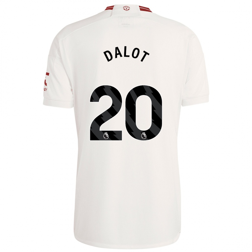 Herren Diogo Dalot #20 Weiß Ausweichtrikot Trikot 2023/24 T-Shirt Schweiz