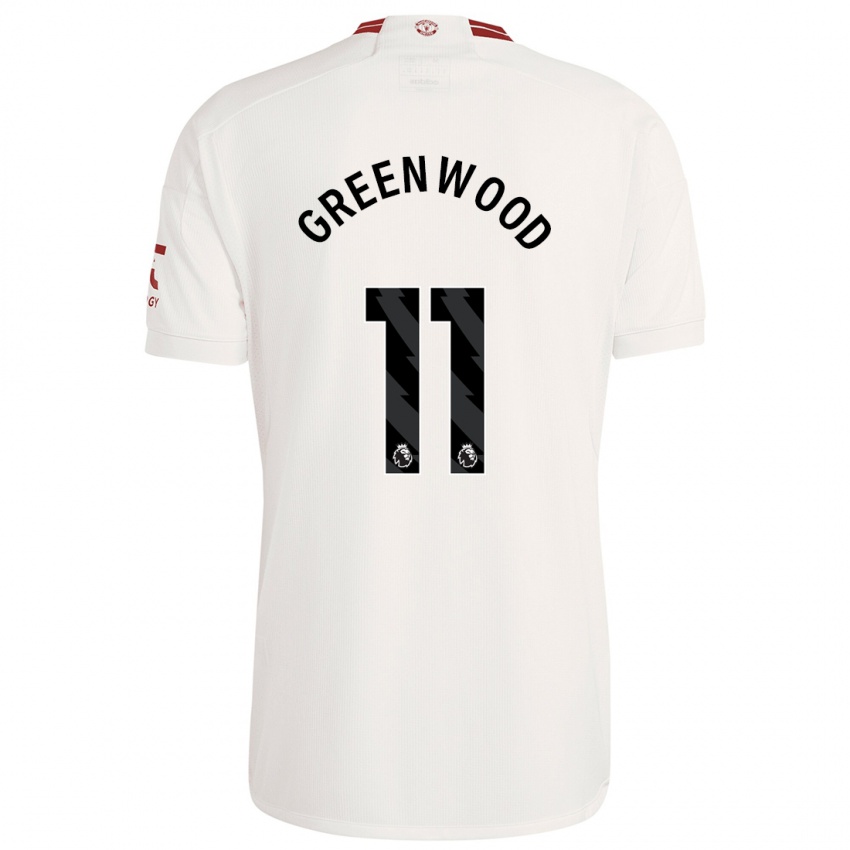 Herren Mason Greenwood #11 Weiß Ausweichtrikot Trikot 2023/24 T-Shirt Schweiz