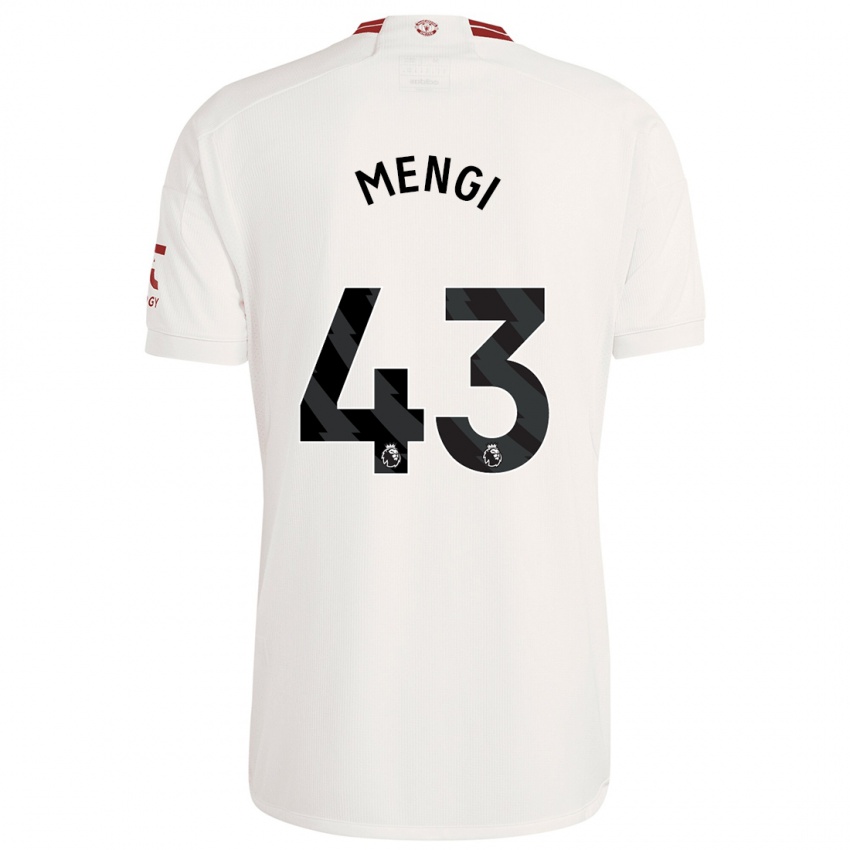 Herren Teden Mengi #43 Weiß Ausweichtrikot Trikot 2023/24 T-Shirt Schweiz