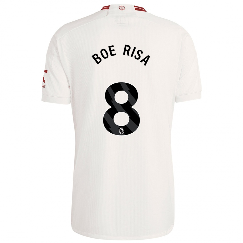 Herren Vilde Boe Risa #8 Weiß Ausweichtrikot Trikot 2023/24 T-Shirt Schweiz