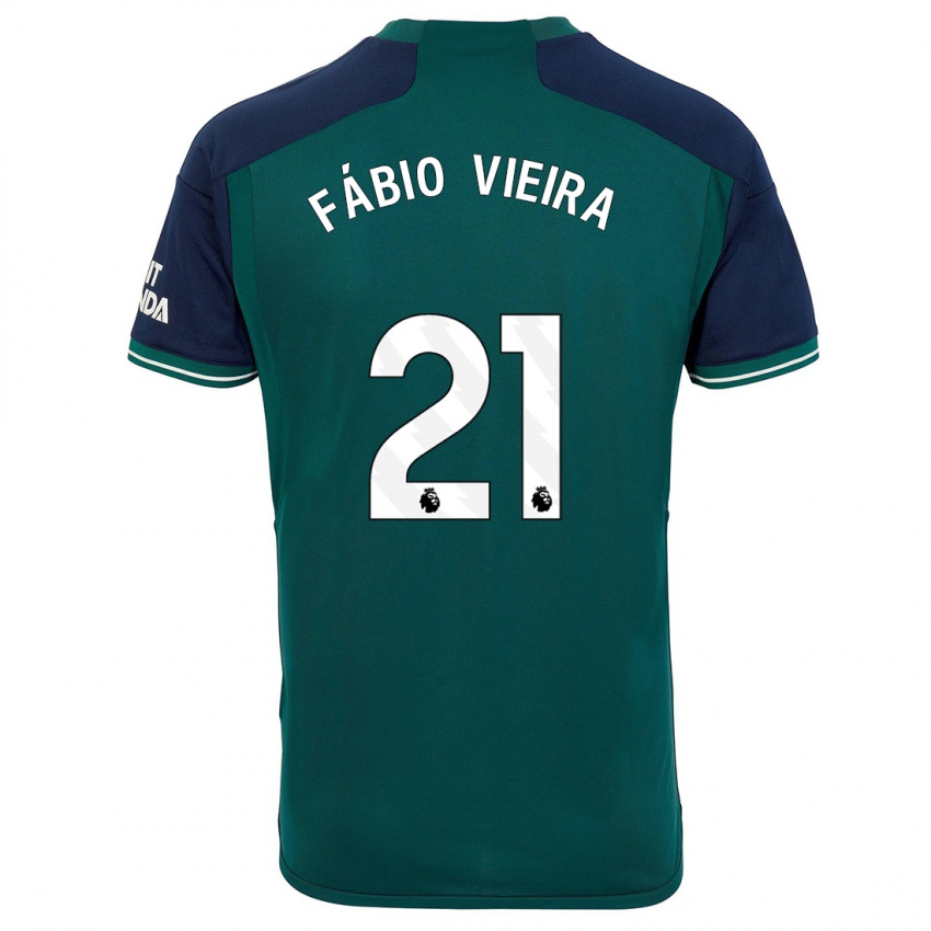 Homme Maillot Fabio Vieira #21 Vert Troisieme 2023/24 T-Shirt Suisse