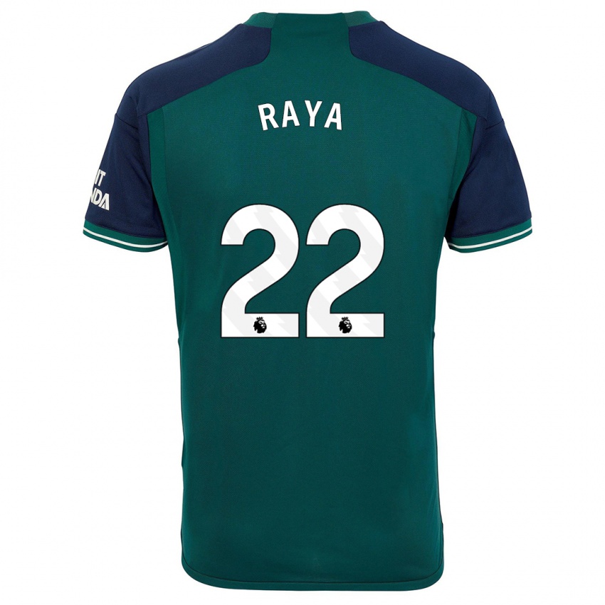 Homme Maillot David Raya #22 Vert Troisieme 2023/24 T-Shirt Suisse