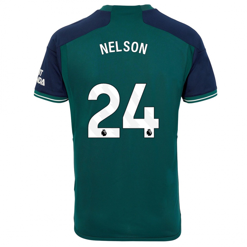 Homme Maillot Reiss Nelson #24 Vert Troisieme 2023/24 T-Shirt Suisse