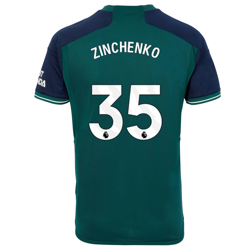 Homme Maillot Oleksandr Zinchenko #35 Vert Troisieme 2023/24 T-Shirt Suisse