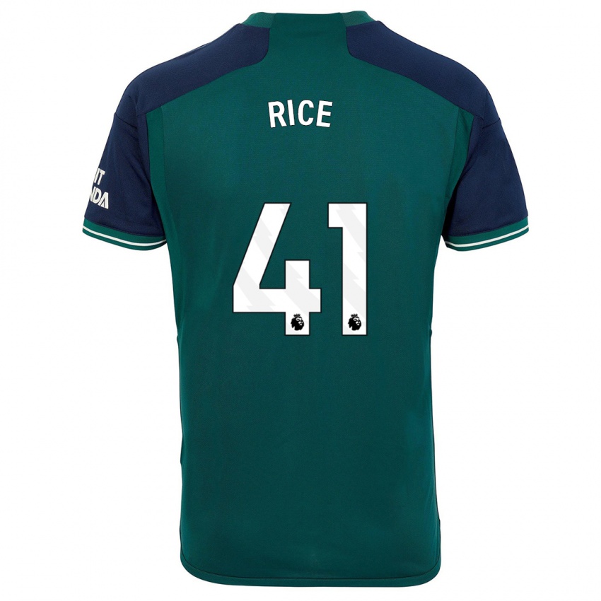 Homme Maillot Declan Rice #41 Vert Troisieme 2023/24 T-Shirt Suisse
