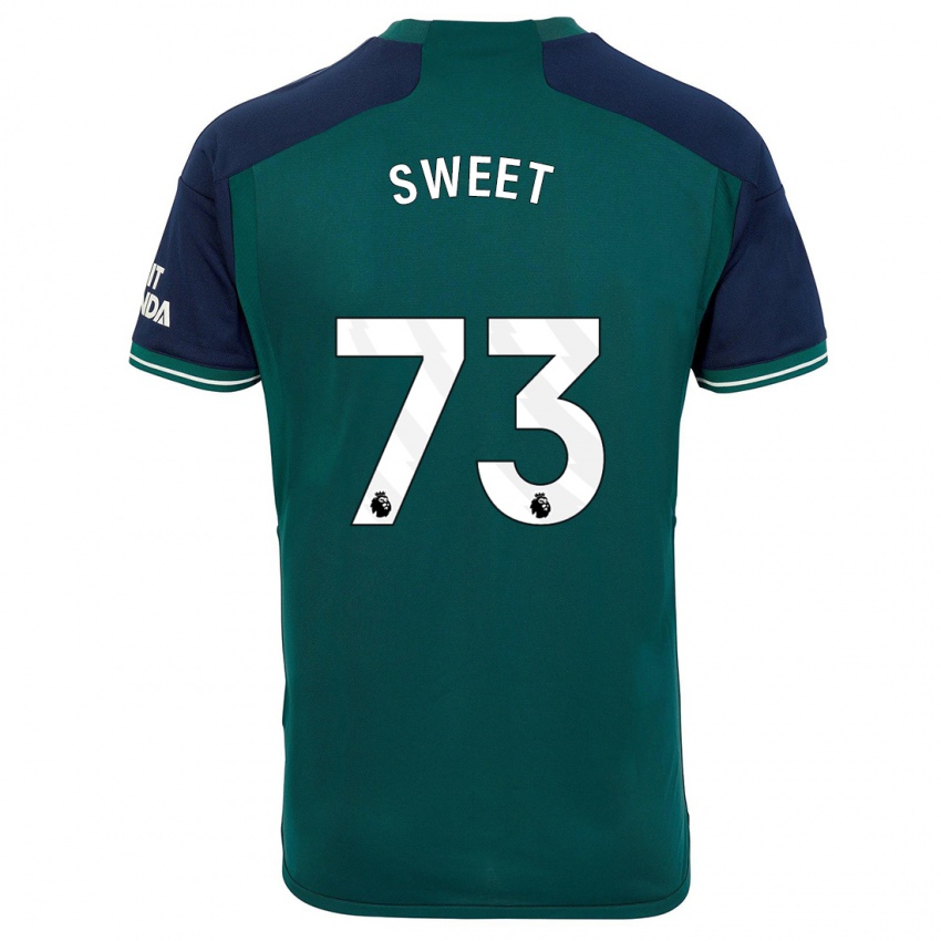 Homme Maillot James Sweet #73 Vert Troisieme 2023/24 T-Shirt Suisse