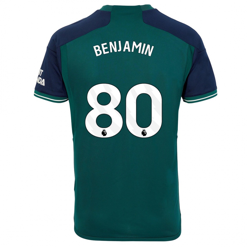 Homme Maillot Omari Benjamin #80 Vert Troisieme 2023/24 T-Shirt Suisse