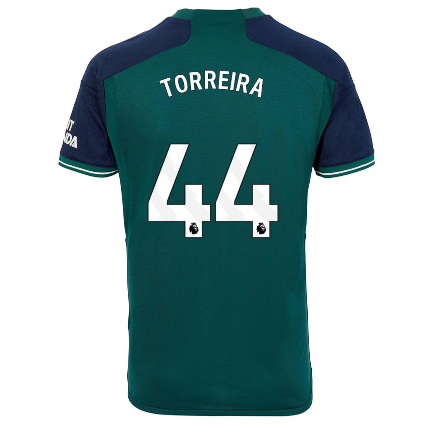 Homme Maillot Lucas Torreira #44 Vert Troisieme 2023/24 T-Shirt Suisse