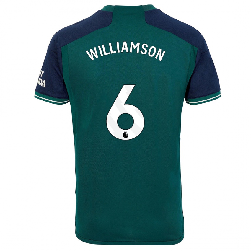 Homme Maillot Leah Williamson #6 Vert Troisieme 2023/24 T-Shirt Suisse
