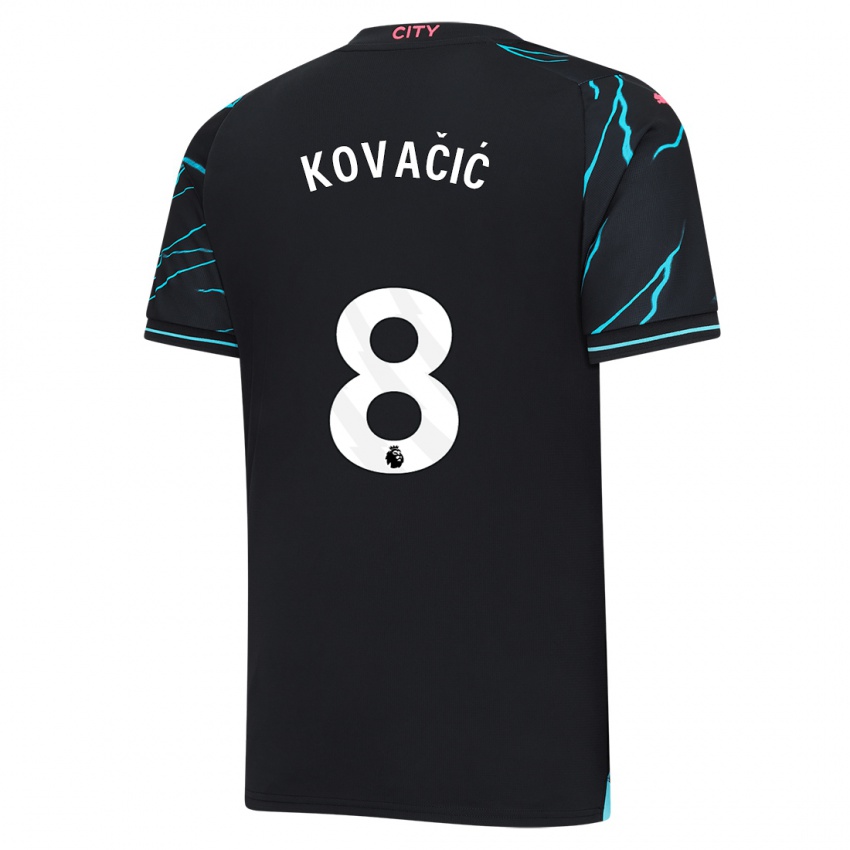 Herren Mateo Kovacic #8 Dunkelblau Ausweichtrikot Trikot 2023/24 T-Shirt Schweiz