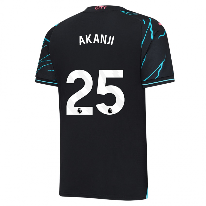 Herren Manuel Akanji #25 Dunkelblau Ausweichtrikot Trikot 2023/24 T-Shirt Schweiz