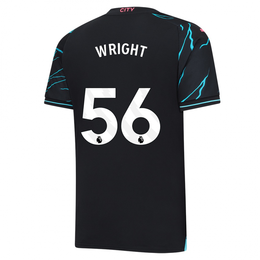 Herren Jacob Wright #56 Dunkelblau Ausweichtrikot Trikot 2023/24 T-Shirt Schweiz