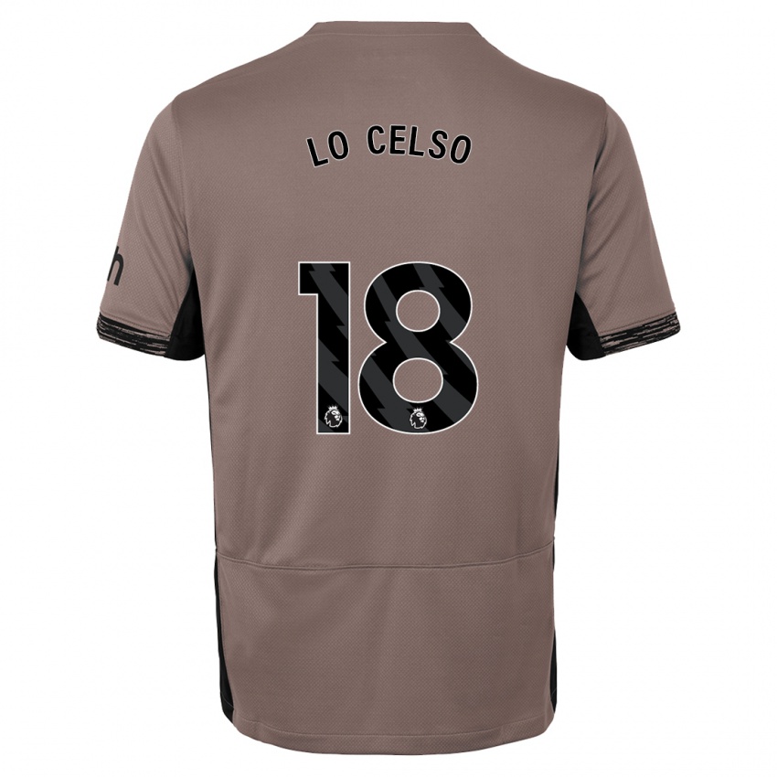 Homme Maillot Giovani Lo Celso #18 Beige Foncé Troisieme 2023/24 T-Shirt Suisse