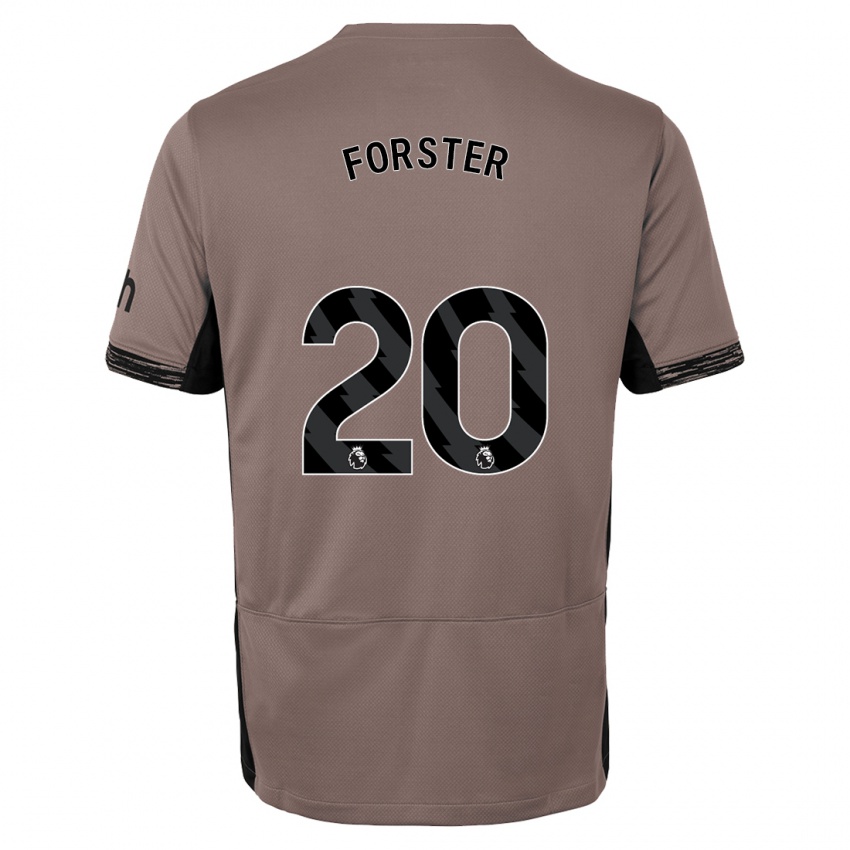 Homme Maillot Fraser Forster #20 Beige Foncé Troisieme 2023/24 T-Shirt Suisse