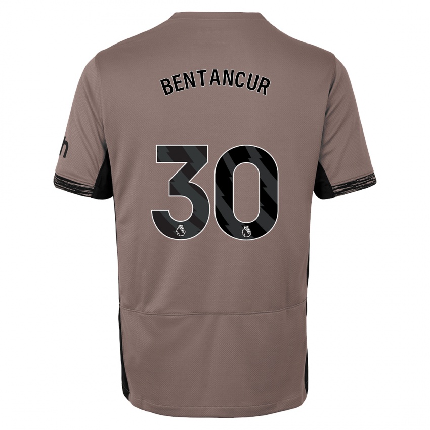 Homme Maillot Rodrigo Bentancur #30 Beige Foncé Troisieme 2023/24 T-Shirt Suisse