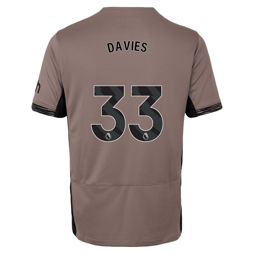 Homme Maillot Ben Davies #33 Beige Foncé Troisieme 2023/24 T-Shirt Suisse