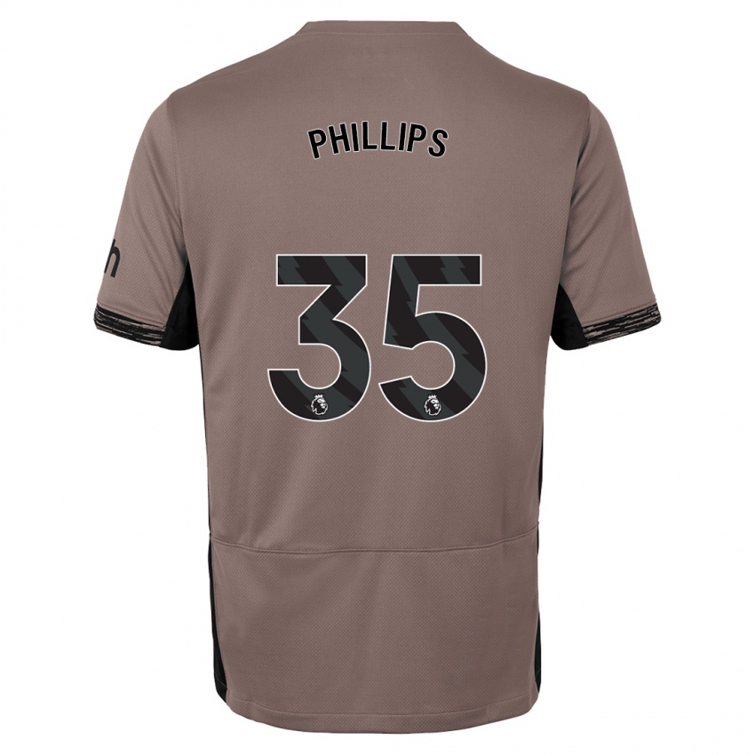 Homme Maillot Ashley Phillips #35 Beige Foncé Troisieme 2023/24 T-Shirt Suisse