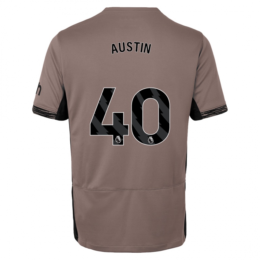 Homme Maillot Brandon Austin #40 Beige Foncé Troisieme 2023/24 T-Shirt Suisse