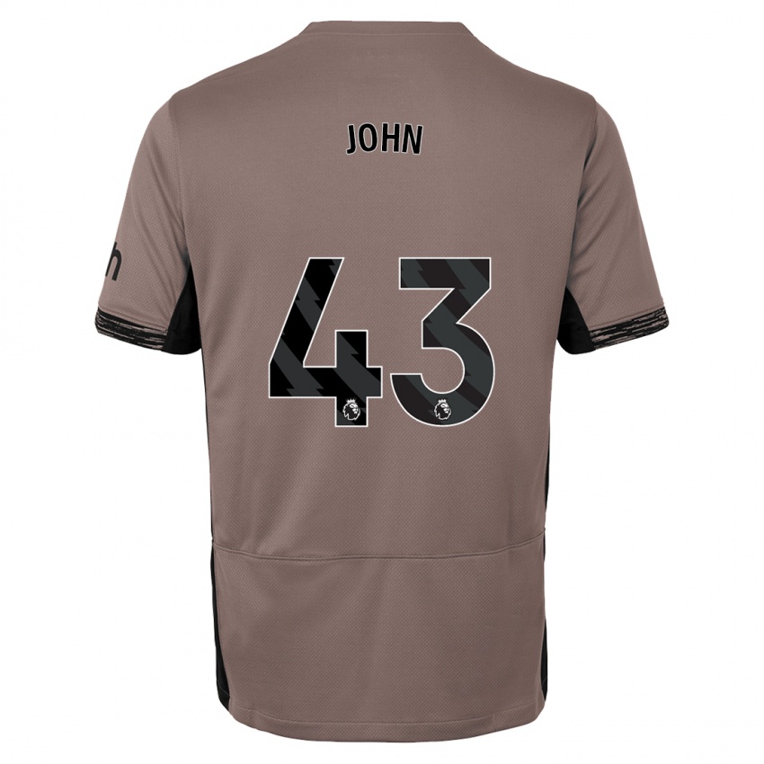 Homme Maillot Nile John #43 Beige Foncé Troisieme 2023/24 T-Shirt Suisse