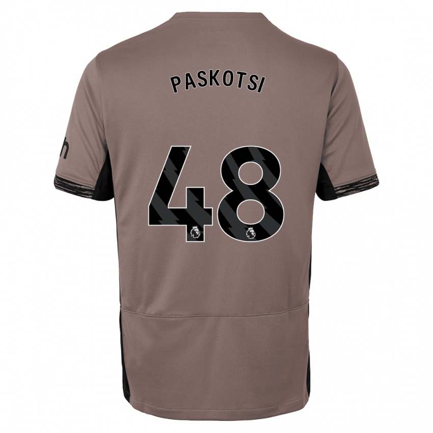 Homme Maillot Maksim Paskotsi #48 Beige Foncé Troisieme 2023/24 T-Shirt Suisse