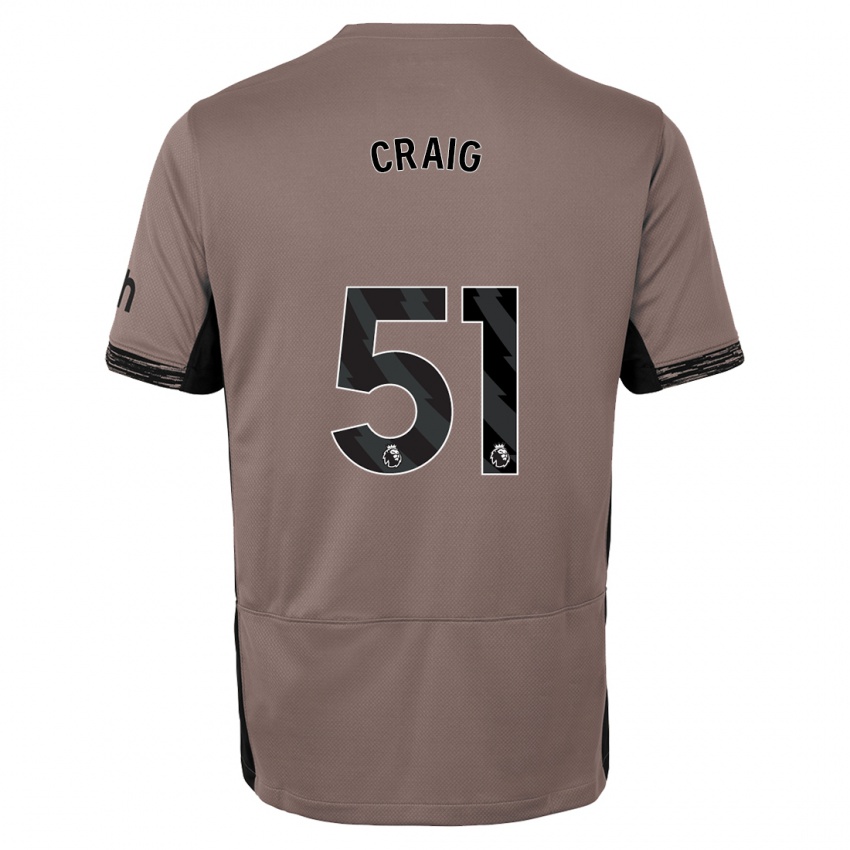 Homme Maillot Matthew Craig #51 Beige Foncé Troisieme 2023/24 T-Shirt Suisse