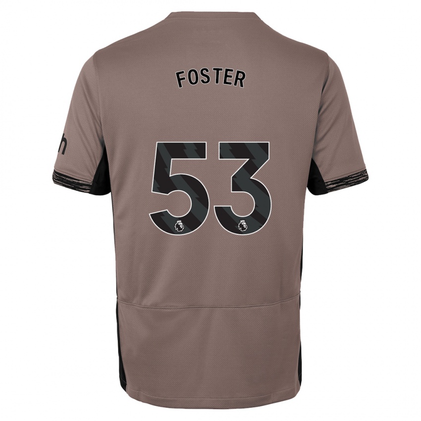Homme Maillot Brooklyn Lyons Foster #53 Beige Foncé Troisieme 2023/24 T-Shirt Suisse