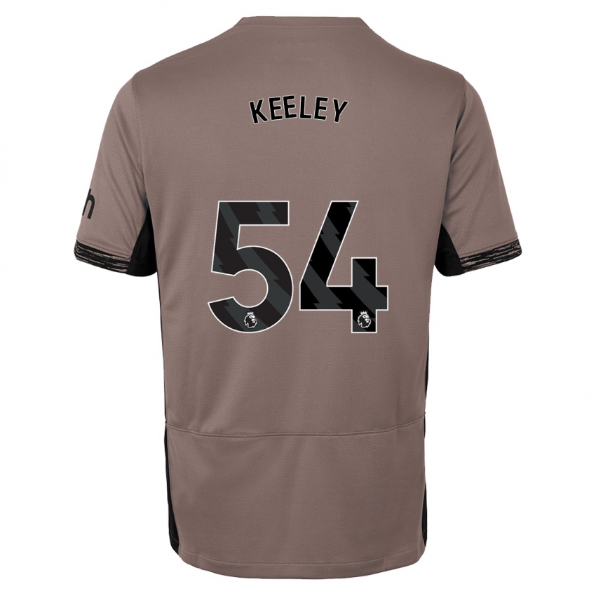 Homme Maillot Josh Keeley #54 Beige Foncé Troisieme 2023/24 T-Shirt Suisse