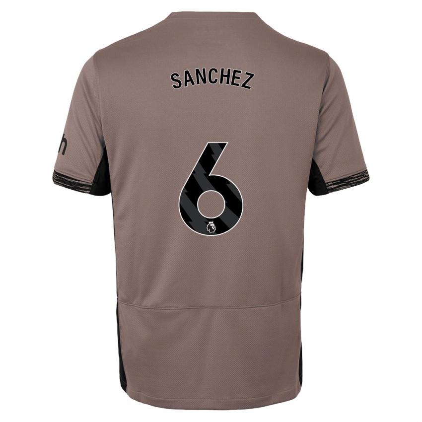 Homme Maillot Davinson Sanchez #6 Beige Foncé Troisieme 2023/24 T-Shirt Suisse