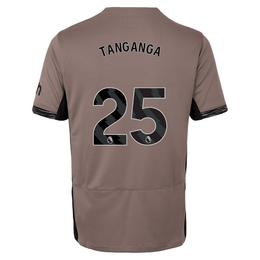Homme Maillot Japhet Tanganga #25 Beige Foncé Troisieme 2023/24 T-Shirt Suisse