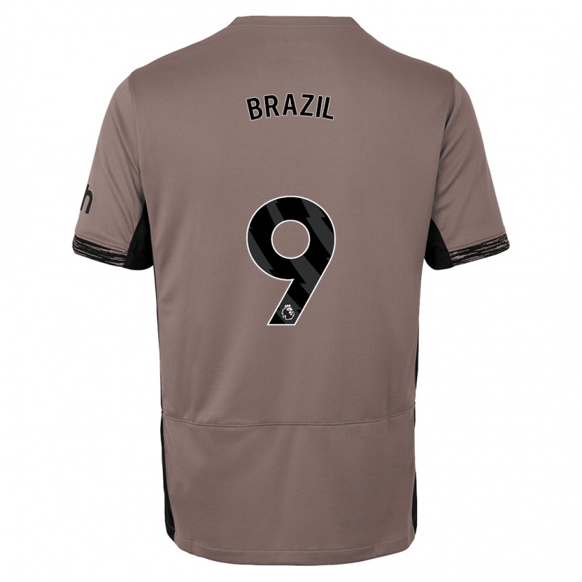Homme Maillot Ellie Brazil #9 Beige Foncé Troisieme 2023/24 T-Shirt Suisse