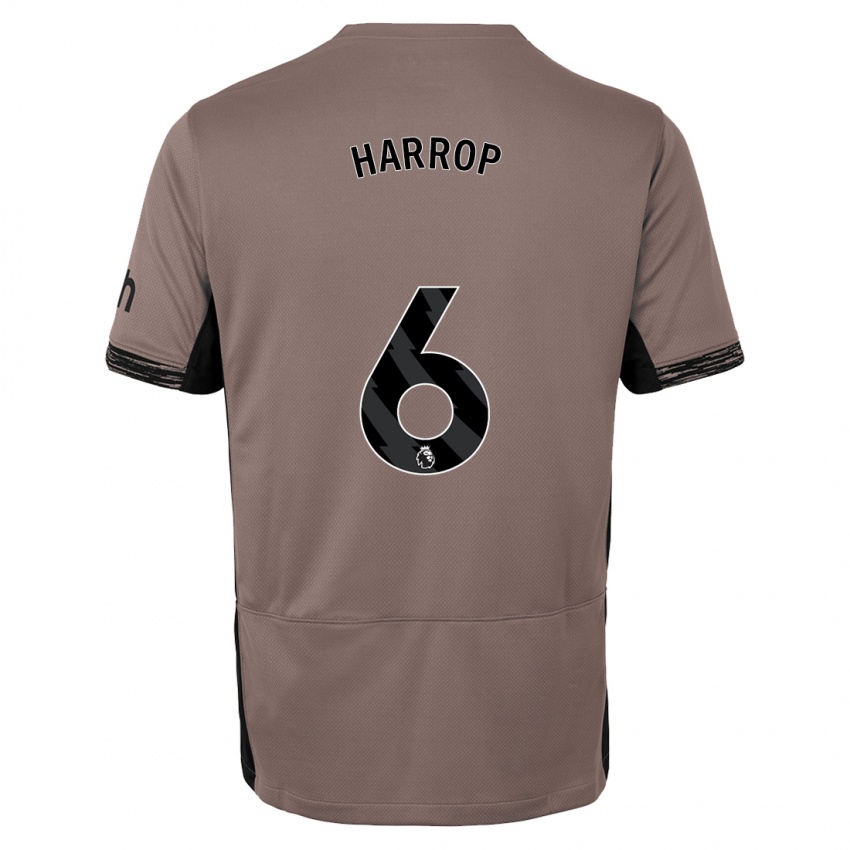 Homme Maillot Kerys Harrop #6 Beige Foncé Troisieme 2023/24 T-Shirt Suisse