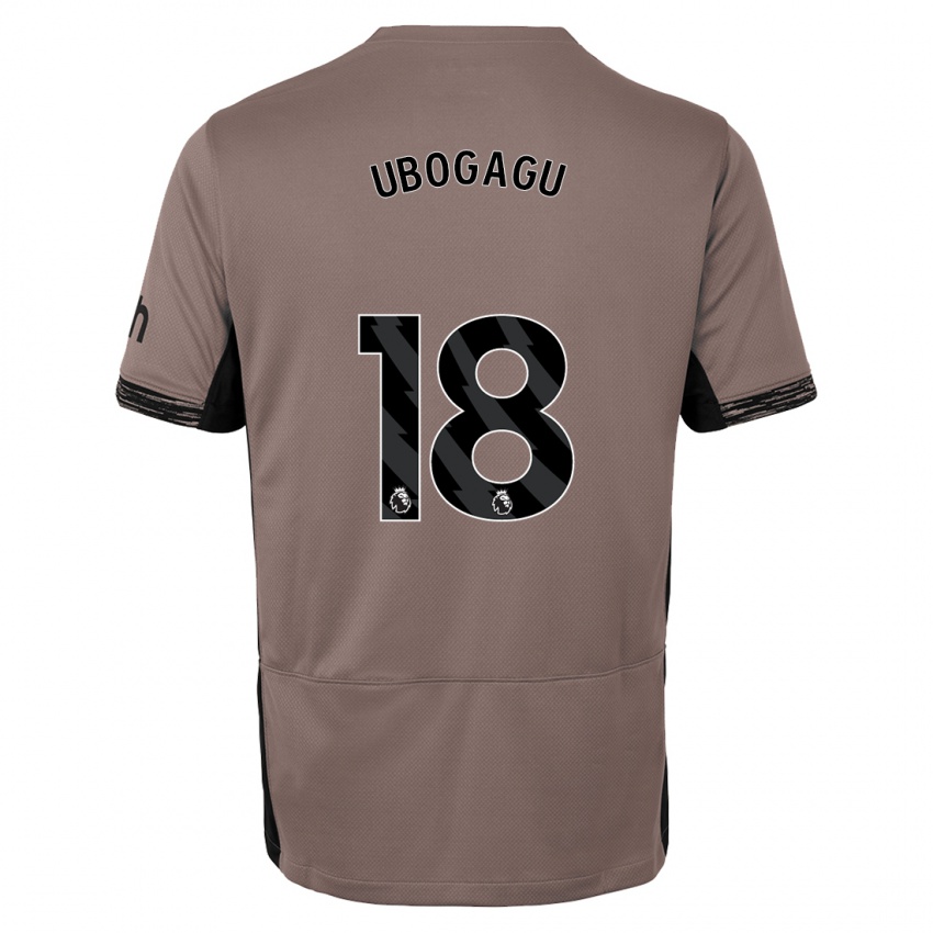 Homme Maillot Chioma Ubogagu #18 Beige Foncé Troisieme 2023/24 T-Shirt Suisse