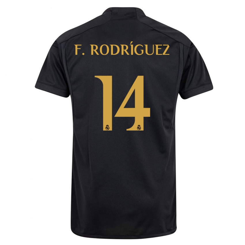 Homme Maillot Fer Rodríguez #14 Noir Troisieme 2023/24 T-Shirt Suisse