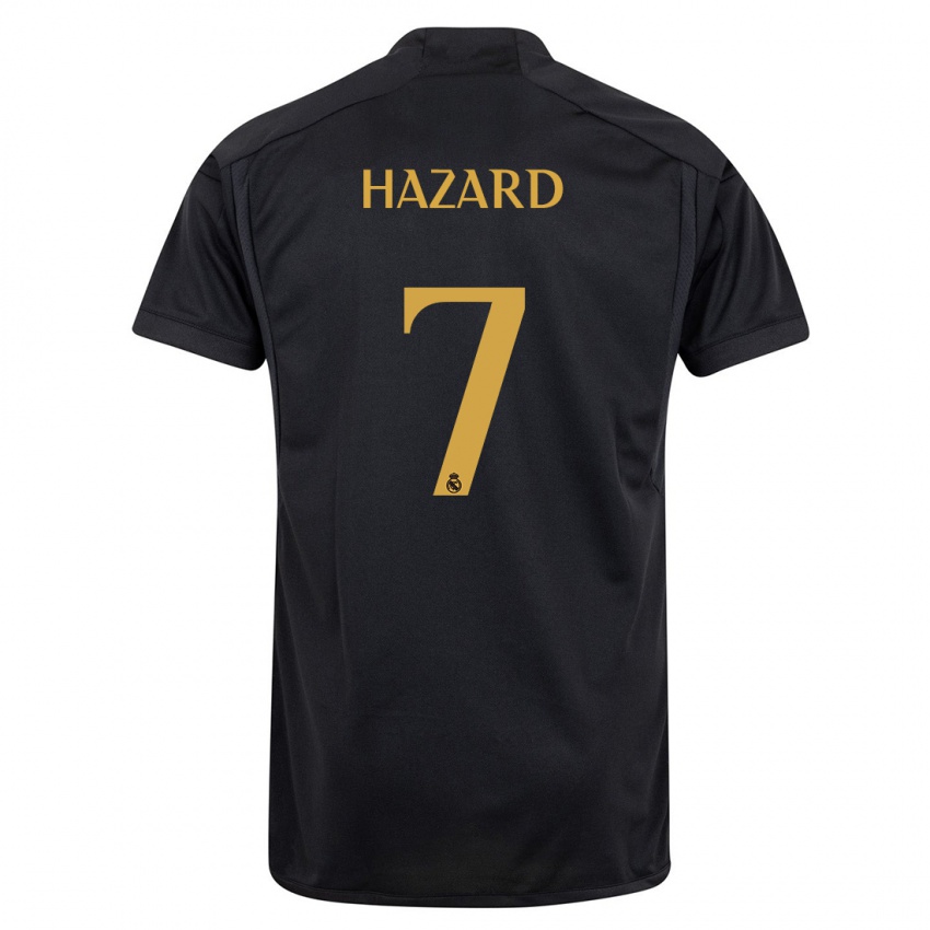 Homme Maillot Eden Hazard #7 Noir Troisieme 2023/24 T-Shirt Suisse