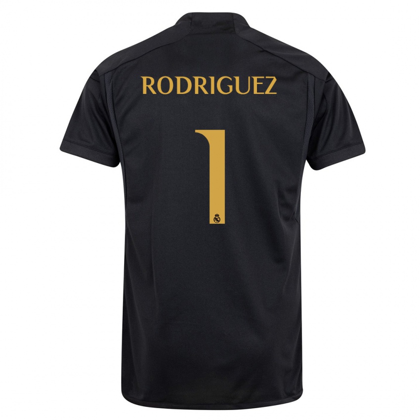 Homme Maillot Misa Rodriguez #1 Noir Troisieme 2023/24 T-Shirt Suisse