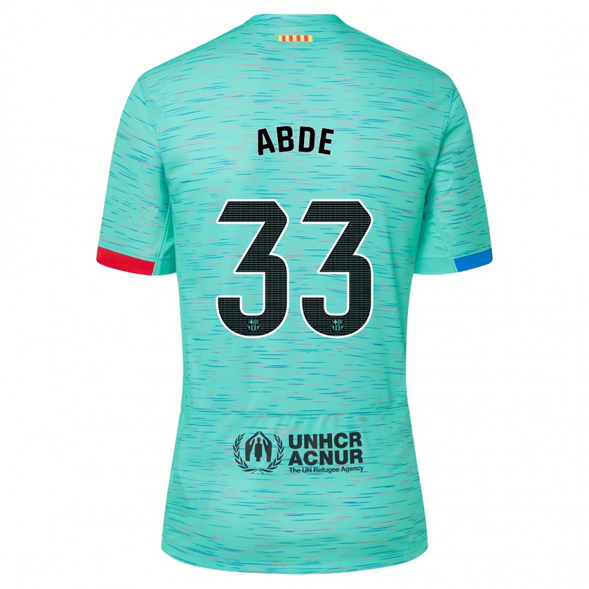 Homme Maillot Ez Abde #33 Aqua Clair Troisieme 2023/24 T-Shirt Suisse