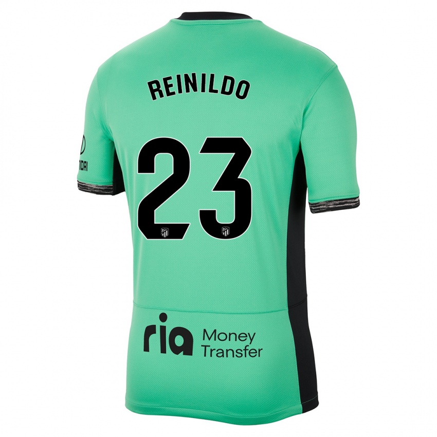 Homme Maillot Reinildo Mandava #23 Vert Printanier Troisieme 2023/24 T-Shirt Suisse