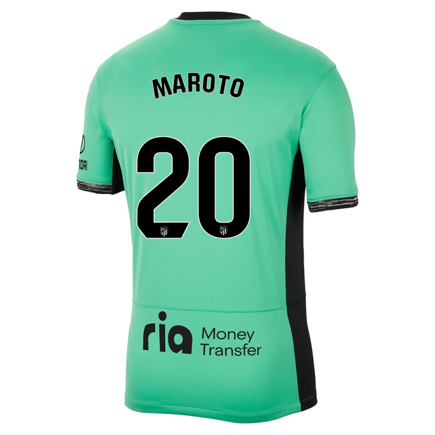 Homme Maillot Mario Maroto #20 Vert Printanier Troisieme 2023/24 T-Shirt Suisse