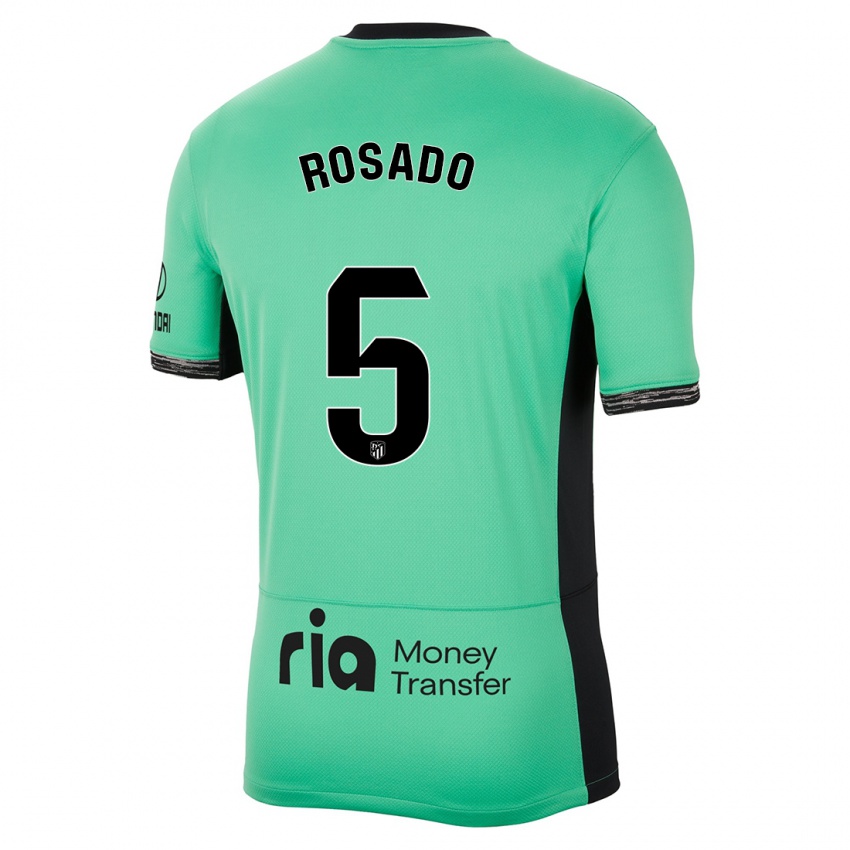 Homme Maillot Diego Rosado #5 Vert Printanier Troisieme 2023/24 T-Shirt Suisse