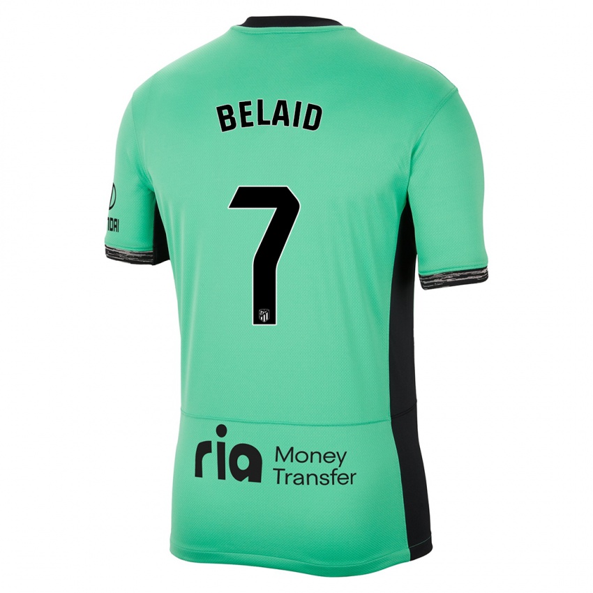 Homme Maillot Rayane Belaid #7 Vert Printanier Troisieme 2023/24 T-Shirt Suisse
