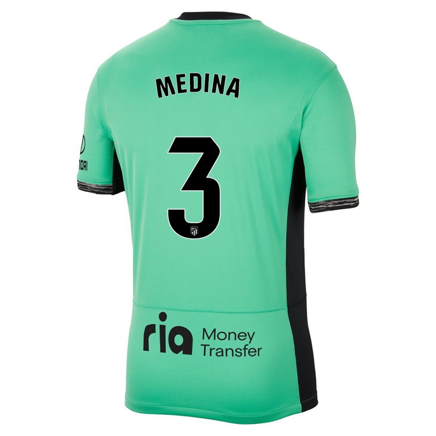 Herren Andrea Medina #3 Frühlingsgrün Ausweichtrikot Trikot 2023/24 T-Shirt Schweiz