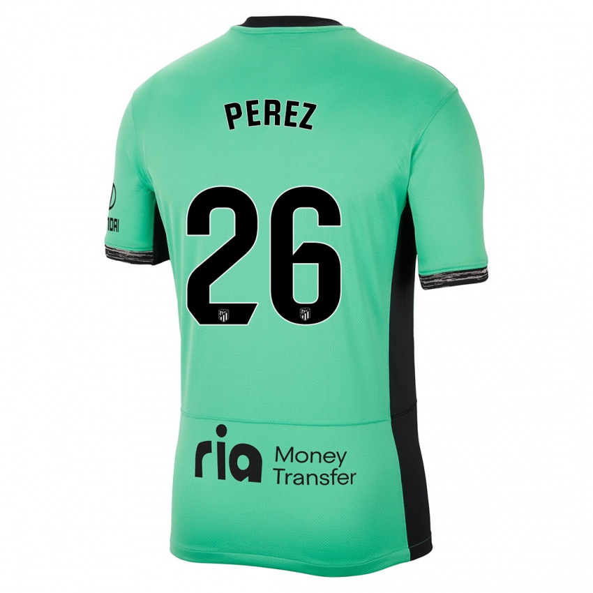 Homme Maillot Xenia Perez #26 Vert Printanier Troisieme 2023/24 T-Shirt Suisse