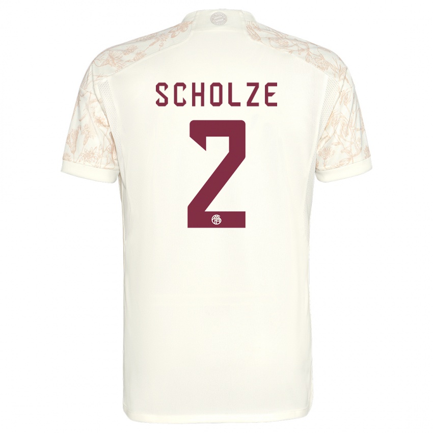 Herren Max Scholze #2 Cremefarben Ausweichtrikot Trikot 2023/24 T-Shirt Schweiz