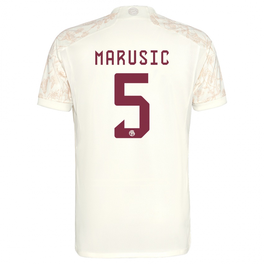 Homme Maillot Gabriel Marusic #5 Blanc Cassé Troisieme 2023/24 T-Shirt Suisse