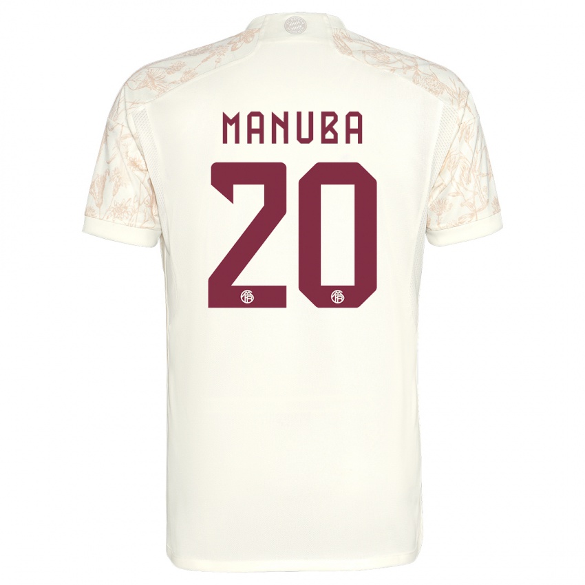 Homme Maillot Vincent Manuba #20 Blanc Cassé Troisieme 2023/24 T-Shirt Suisse