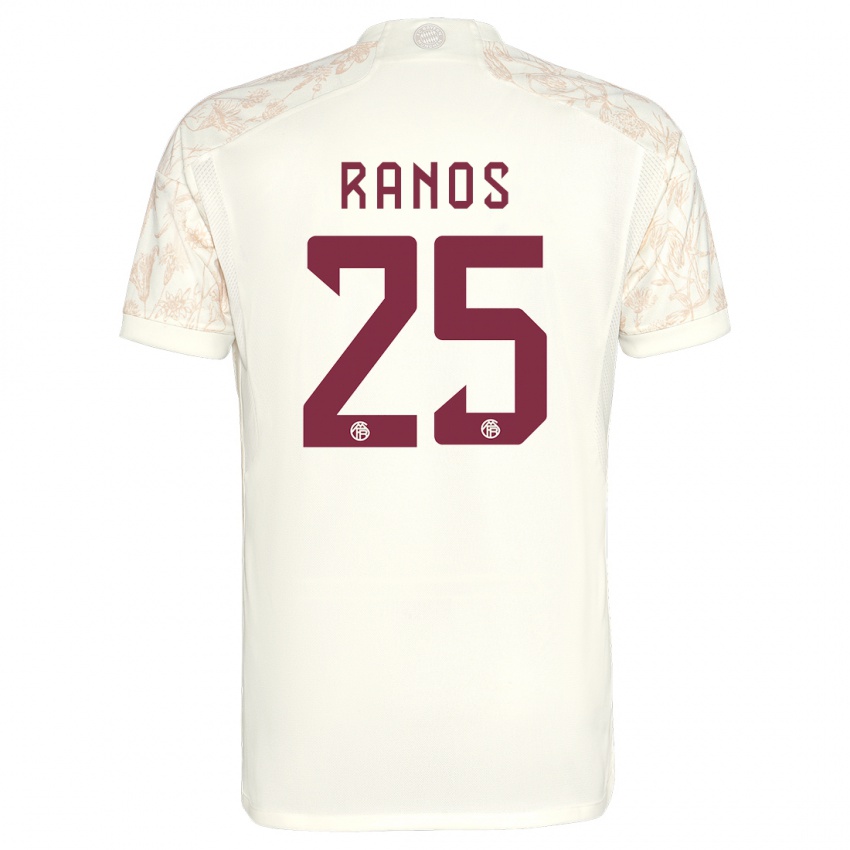 Homme Maillot Grant-Leon Ranos #25 Blanc Cassé Troisieme 2023/24 T-Shirt Suisse