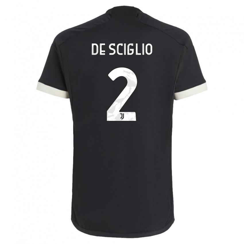 Homme Maillot Mattia De Sciglio #2 Noir Troisieme 2023/24 T-Shirt Suisse
